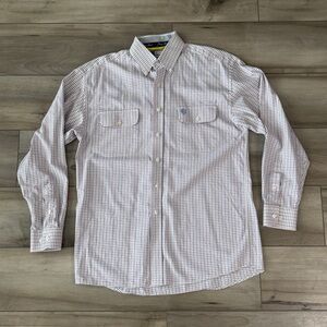 Wrangler George Strait Cowboy Cut Men's Plaid Button Down Shirt Medium